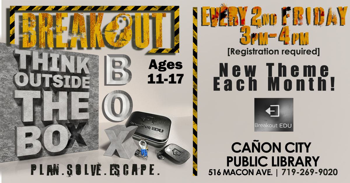 Picture of break out education box with text event information